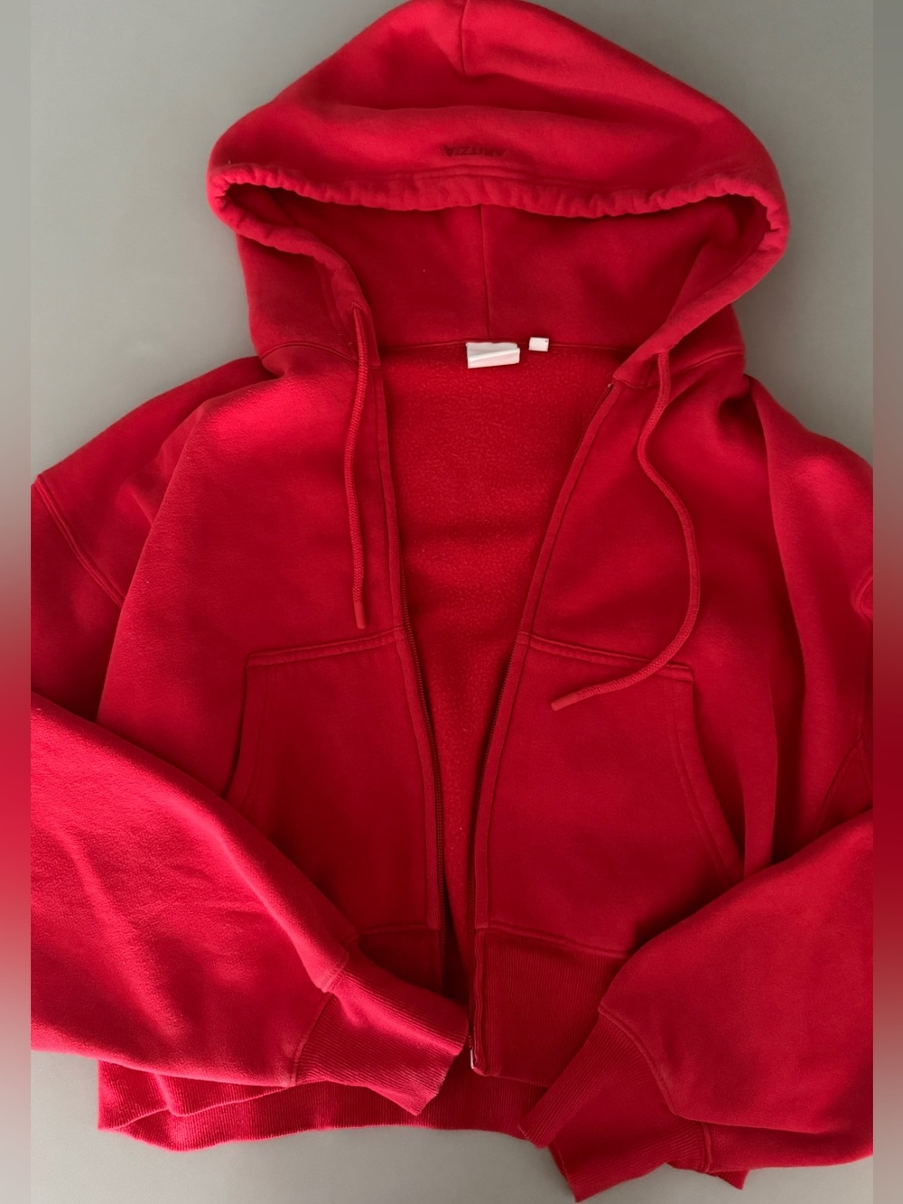 Aritzia- Cozy Sweatfleece Boyfriend Boxy Zip Hoodie